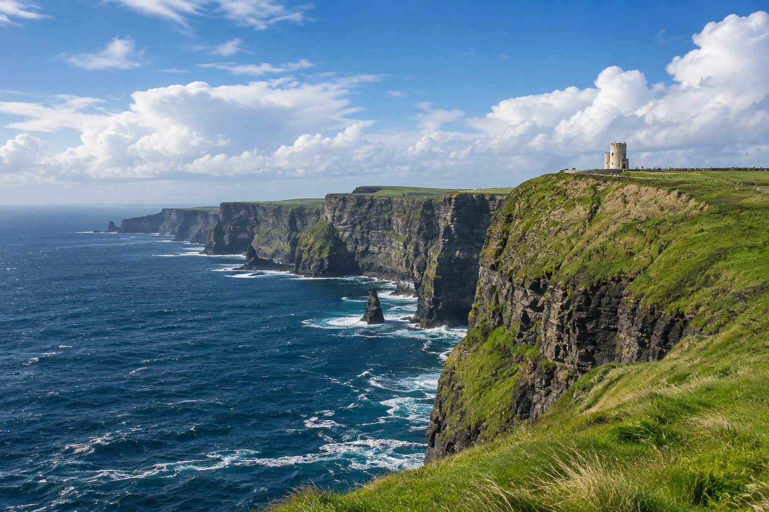 Atlantic sea cliffs at the Cliffs of Moher